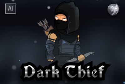 The Dark Thief Game Character Sprites main cover image